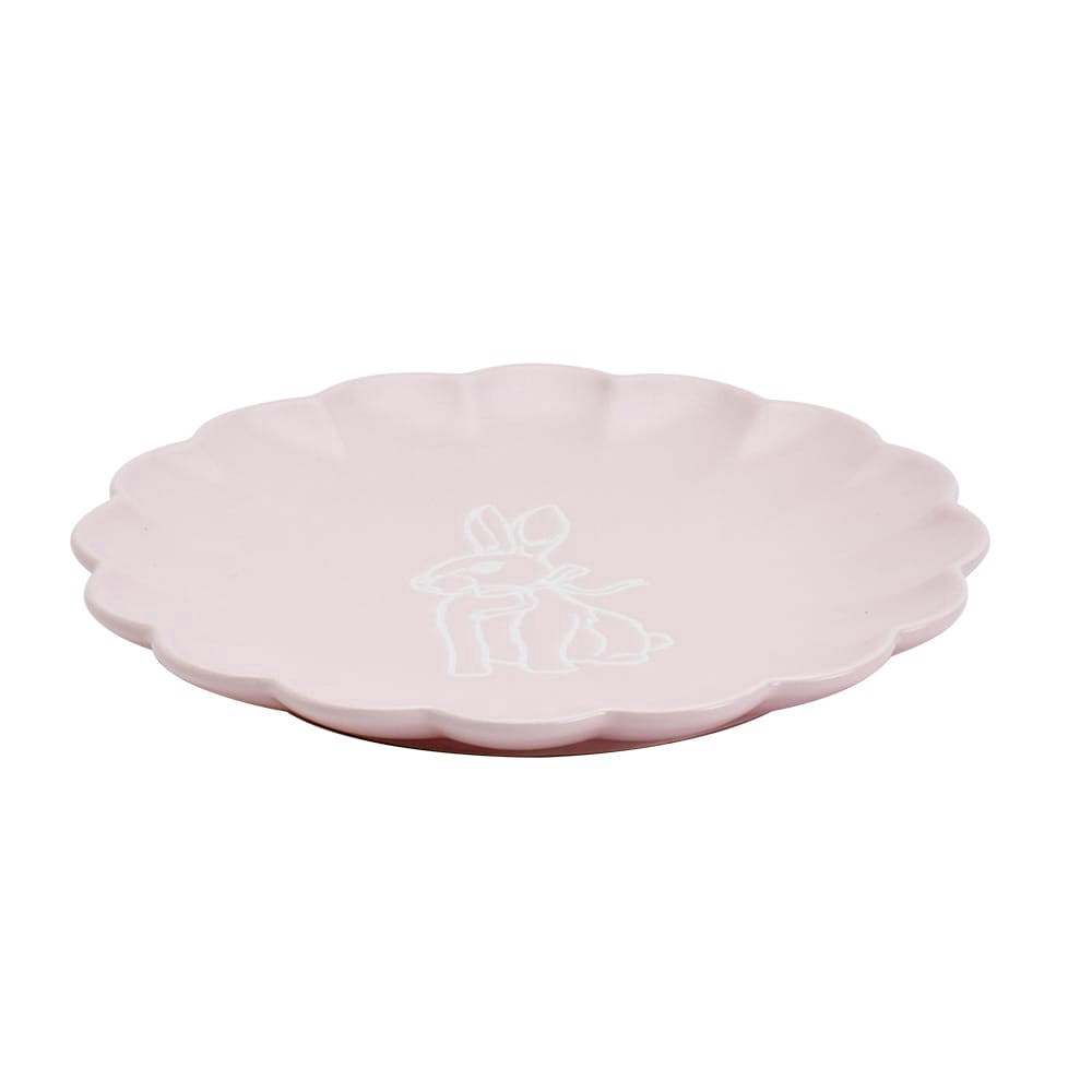 slide 1 of 4, SDS for HD Designs Scalloped Dessert Plate - Bunny, 7 in