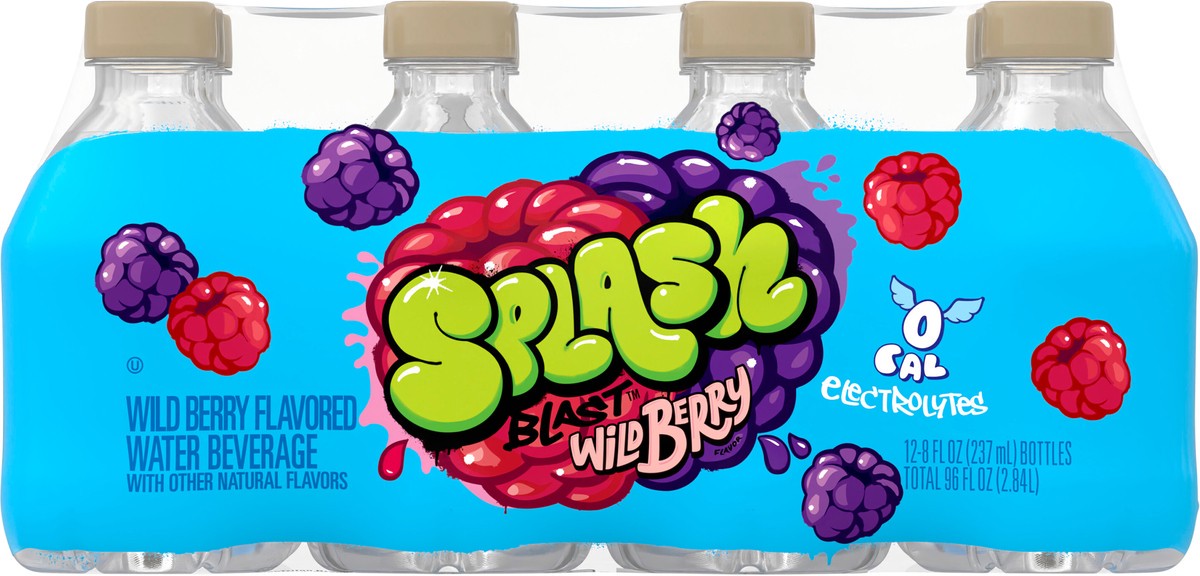 slide 7 of 7, Splash Refresher Wild Berry Flavored Water- 8 oz, 8 oz