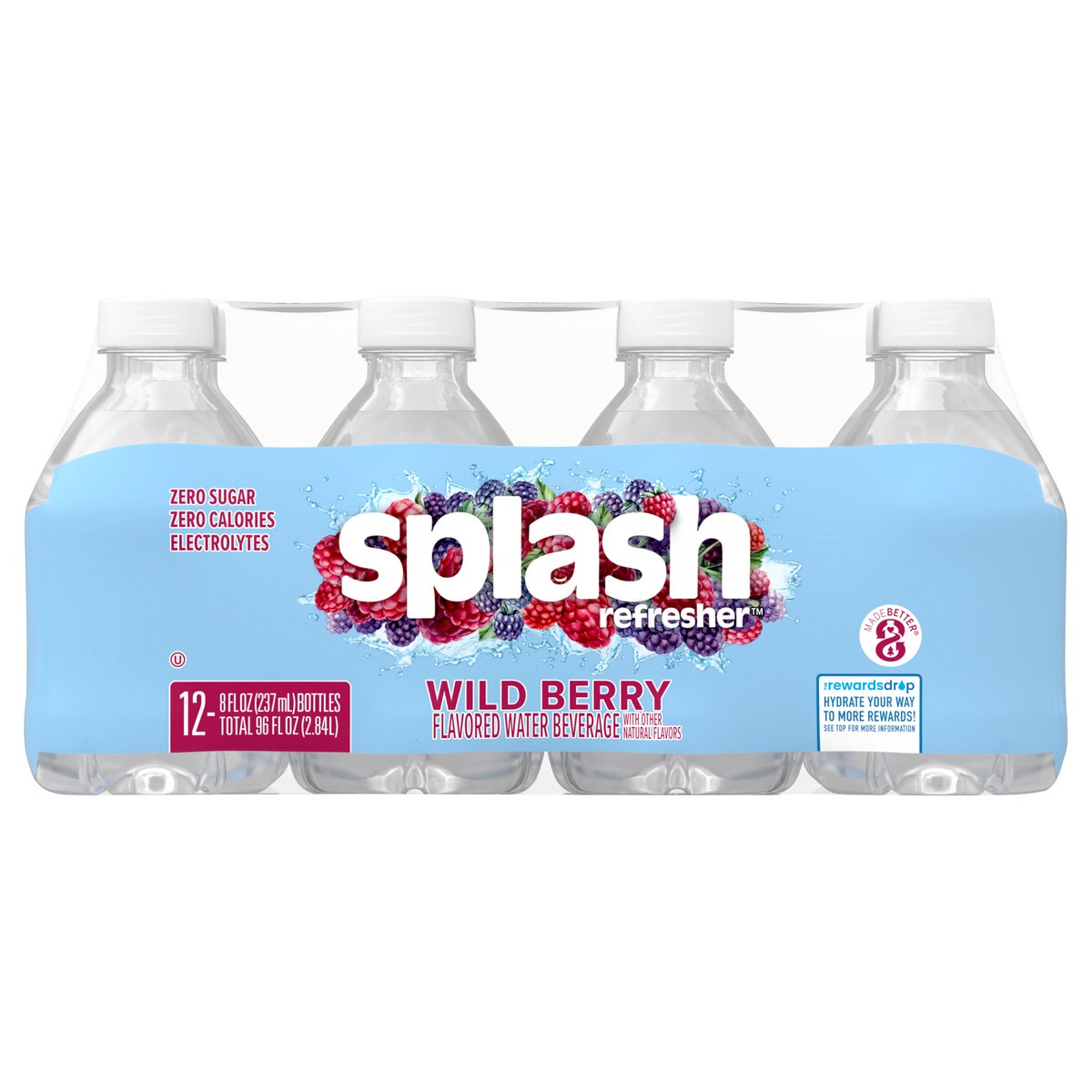 slide 1 of 7, Splash Refresher Wild Berry Flavored Water- 8 oz, 8 oz