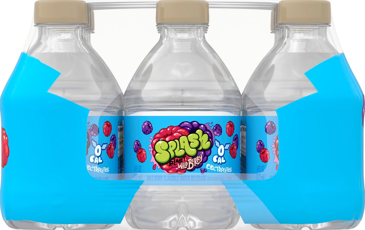 slide 3 of 7, Splash Refresher Wild Berry Flavored Water- 8 oz, 8 oz