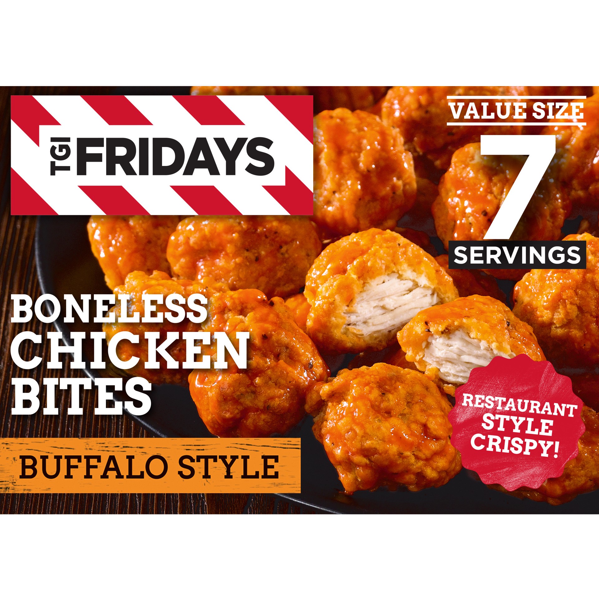 slide 1 of 5, T.G.I. Fridays TGI Fridays Frozen Appetizers Buffalo Style Boneless Chicken Bites Value Size, 27 oz