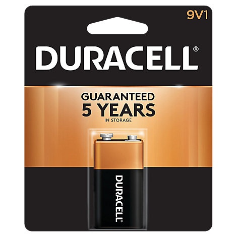 slide 1 of 1, Duracell Coppertop 9V Alkaline Batteries, 1 ct