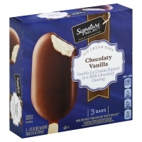 slide 1 of 1, Signature Select Ice Cream Bars Vanilla Milk Chocolaty, 3 ct; 3 fl oz