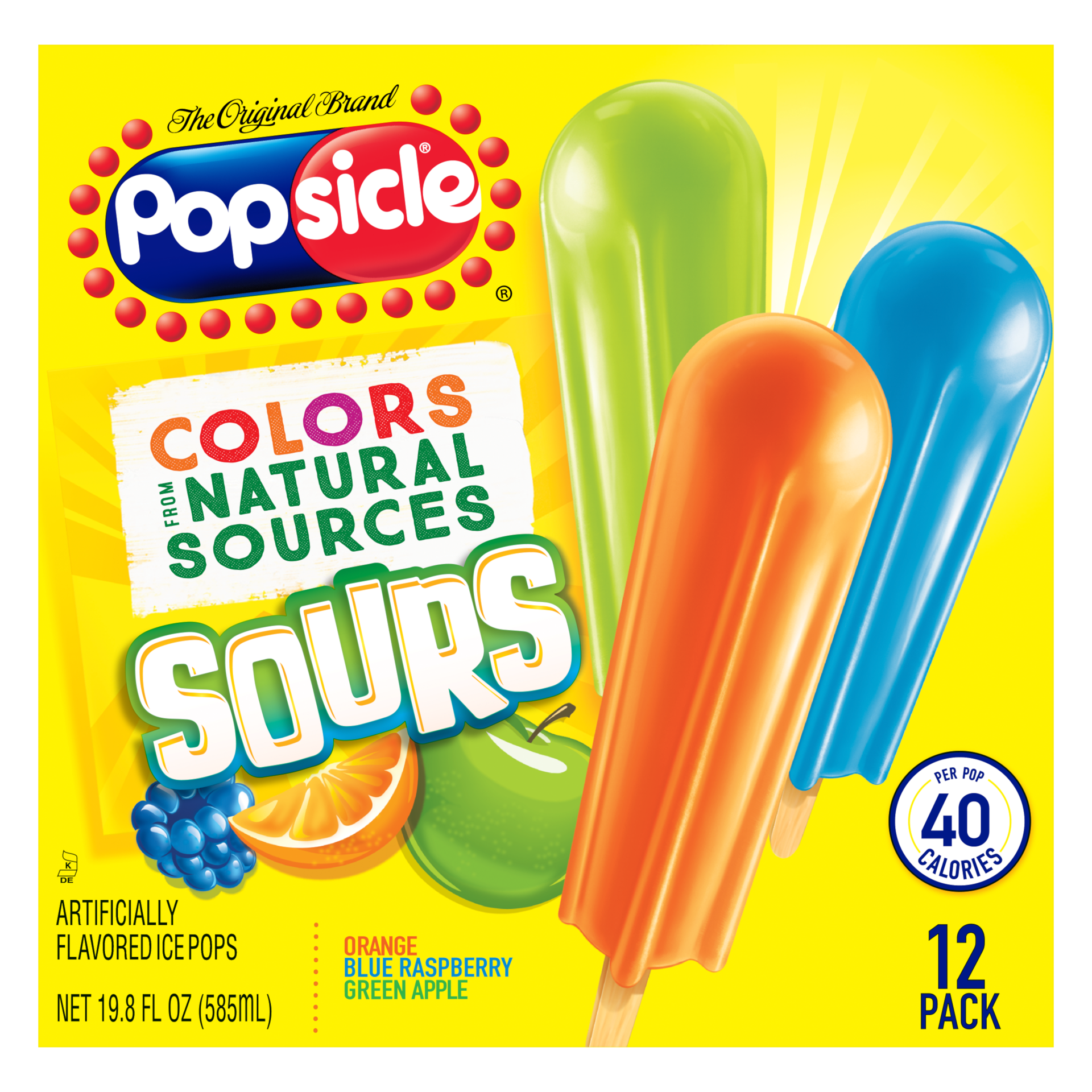 slide 3 of 4, Popsicle Ice Pops Sours, 12 ct, 12 ct