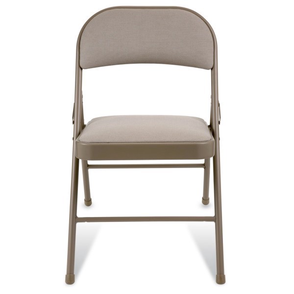 slide 4 of 4, Realspace Upholstered Padded Folding Chair, Tan, 1 ct