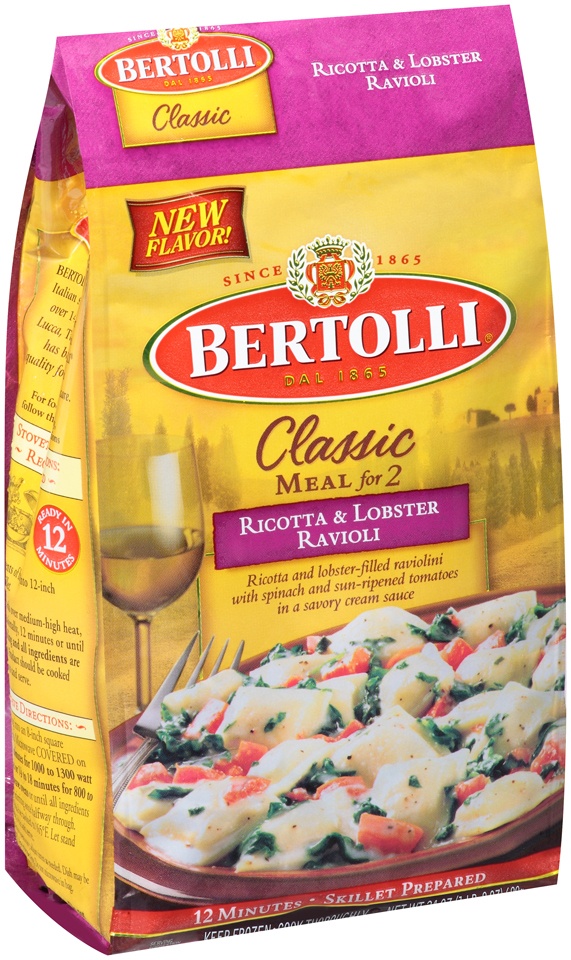 slide 1 of 1, Bertolli Ricotta & Lobster Ravioli Classic Meal For Two, 24 oz