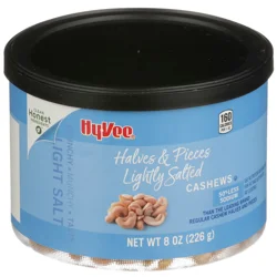 Hy-vee Lightly Salted Halves & Pieces Cashews - 8 oz