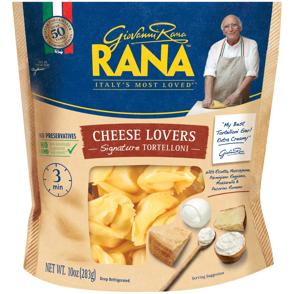 slide 6 of 7, Rana Cheese Lovers Tortellini, 10 oz