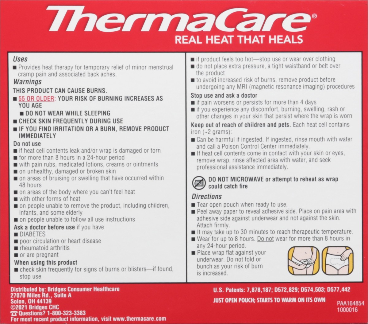 slide 5 of 9, ThermaCare Menstrual Pain Therapy Menstrual Cramps Pain Relief Heat Wraps, 3 Ct, 3 ct