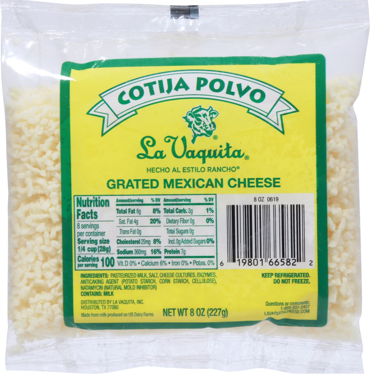 slide 2 of 11, La Vaquita Cotija Polvo Cheese, 8 oz