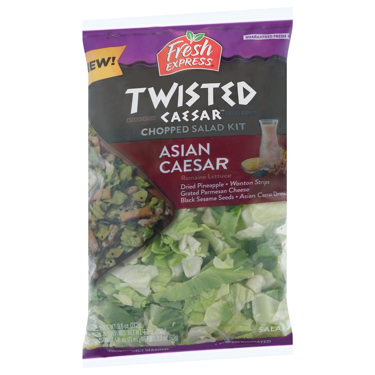 slide 4 of 9, Fresh Express Twisted Asian Caesar Chopped Salad Kit, 1 ct