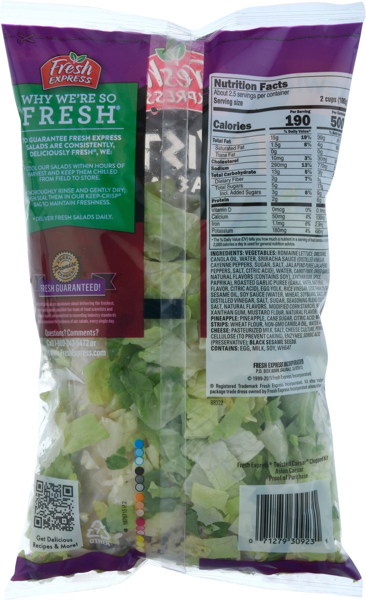 slide 5 of 9, Fresh Express Twisted Asian Caesar Chopped Salad Kit, 1 ct