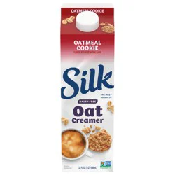 Silk Oat Creamer, Oatmeal Cookie, Dairy Free, Gluten Free, 32 FL OZ Carton