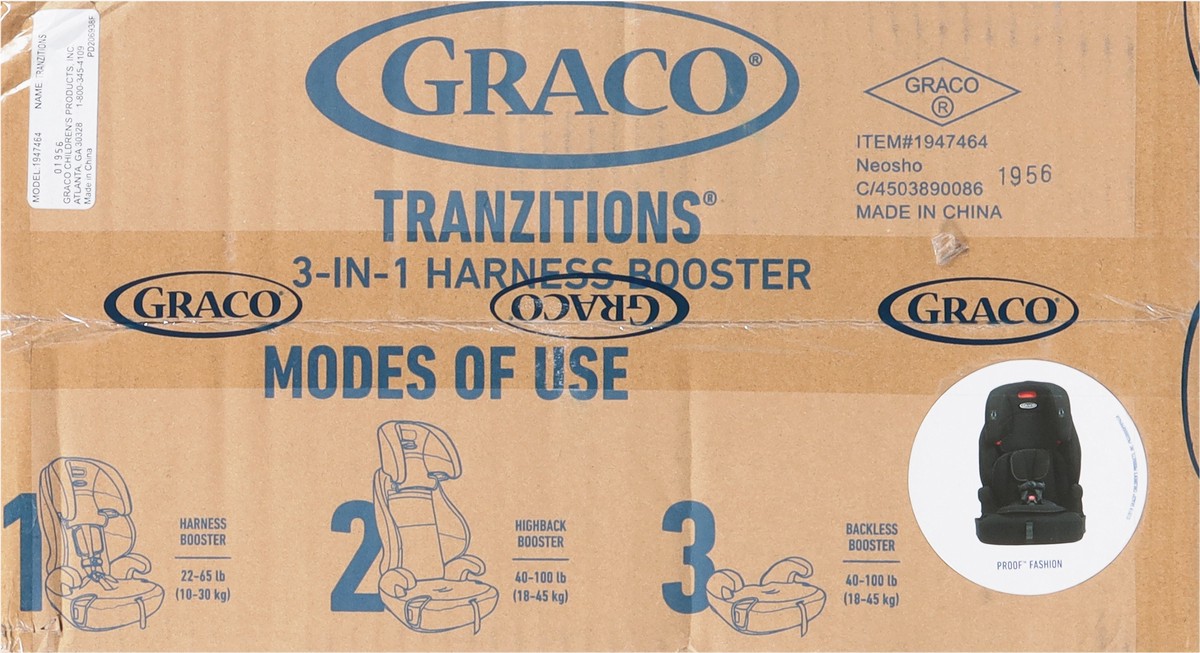 slide 3 of 9, Graco Tranzitions 3-in-1 Harness Booster 1 ea, 1 ct