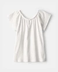 Carters Girls Eyelet Top - White White 12
