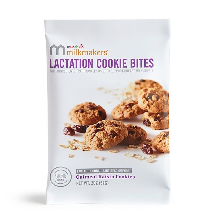 slide 4 of 6, Munchkin Milkmakers Lactation Cookie Bites Multipack Oatmeal Raisin, 10 ct