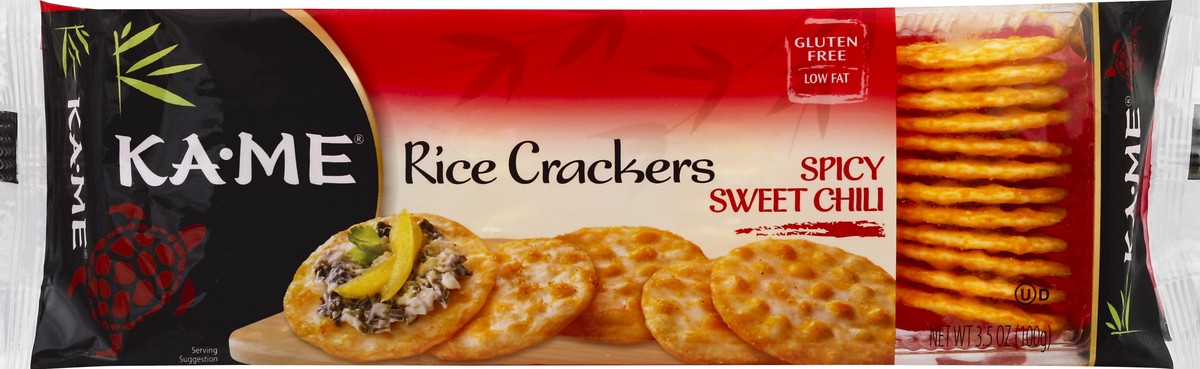 slide 5 of 5, KA-ME Rice Crackers - Spicy Sweet Chili, 3.5 oz
