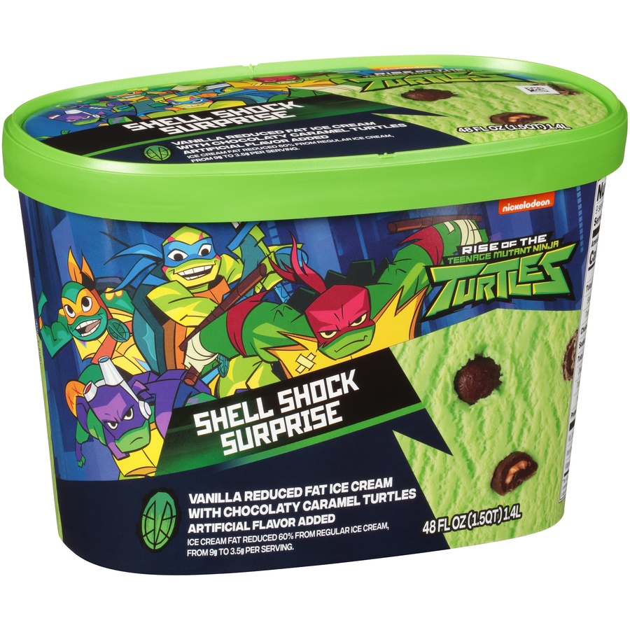 slide 4 of 8, Nickelodeon Rise Of The Teenage Mutant Ninja Turtles Shell Shock Surprise Ice Cream, 48 fl oz