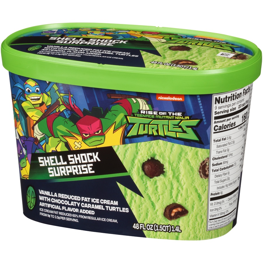 slide 8 of 8, Nickelodeon Rise Of The Teenage Mutant Ninja Turtles Shell Shock Surprise Ice Cream, 48 fl oz