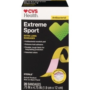 slide 1 of 1, CVS Health Extreme Sport Extra Long Bandages Assorted, 20 ct