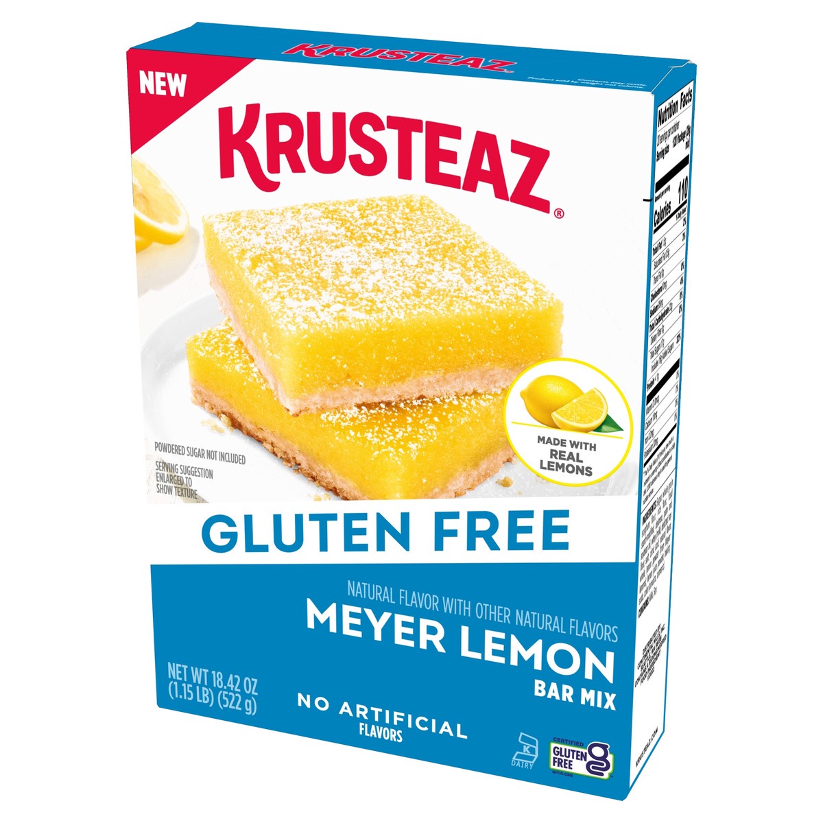 slide 6 of 9, Krusteaz Gluten Free Meyer Lemon Bar Mix, 18.42 oz