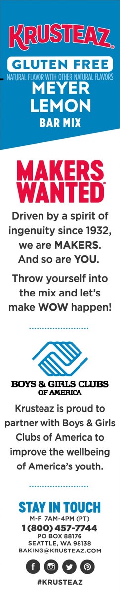 slide 7 of 9, Krusteaz Gluten Free Meyer Lemon Bar Mix, 18.42 oz