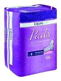 slide 1 of 1, Equaline Adult Absorbent Pads, 66 ct