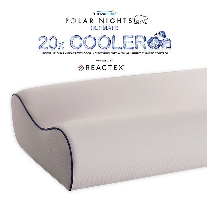 slide 1 of 10, Therapedic Polar Nights 20x Cooling Contour Memory Foam Pillow, 1 ct