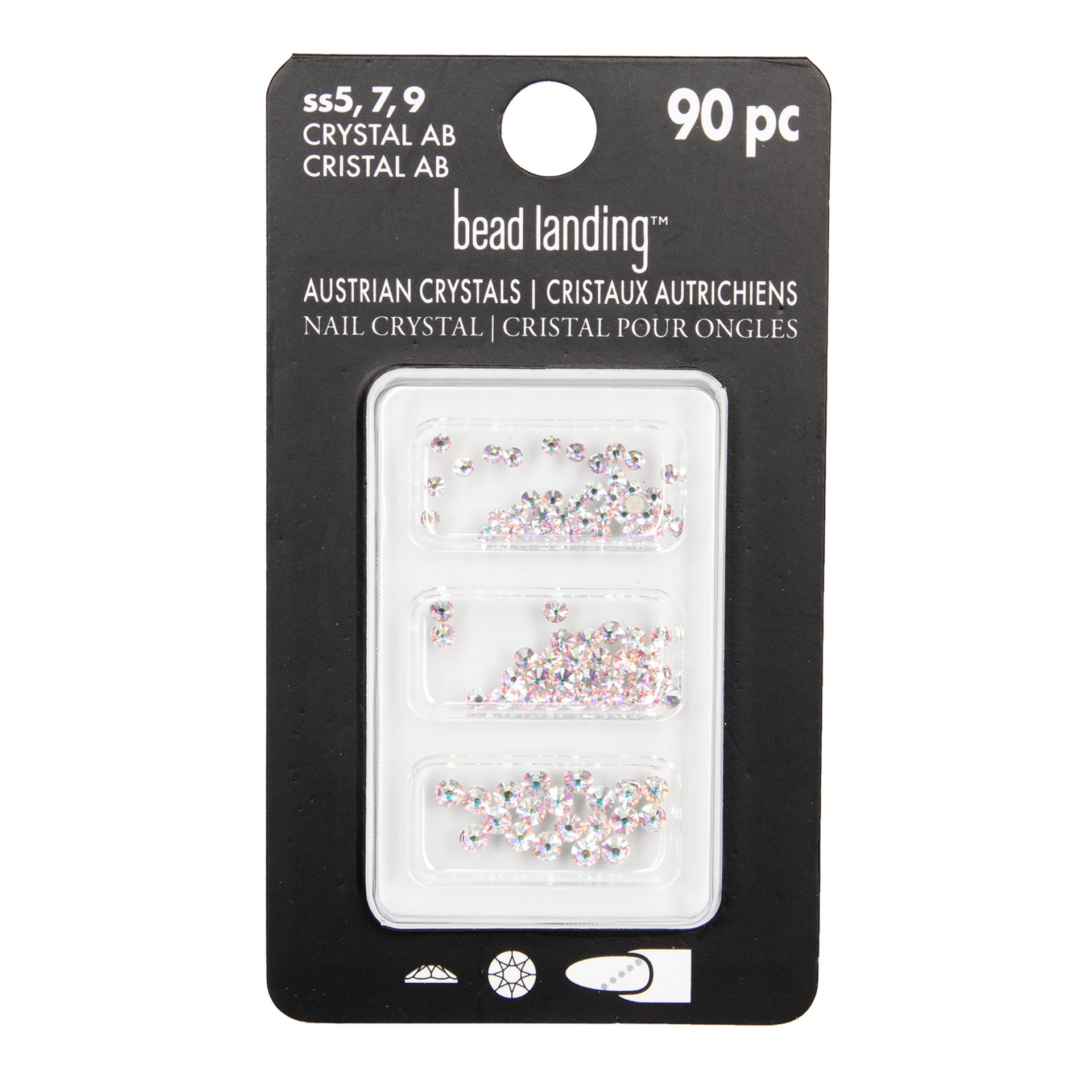 slide 3 of 4, Round Flatback Austrian Crystals Mix By Bead Landing, 90ct., 90 ct