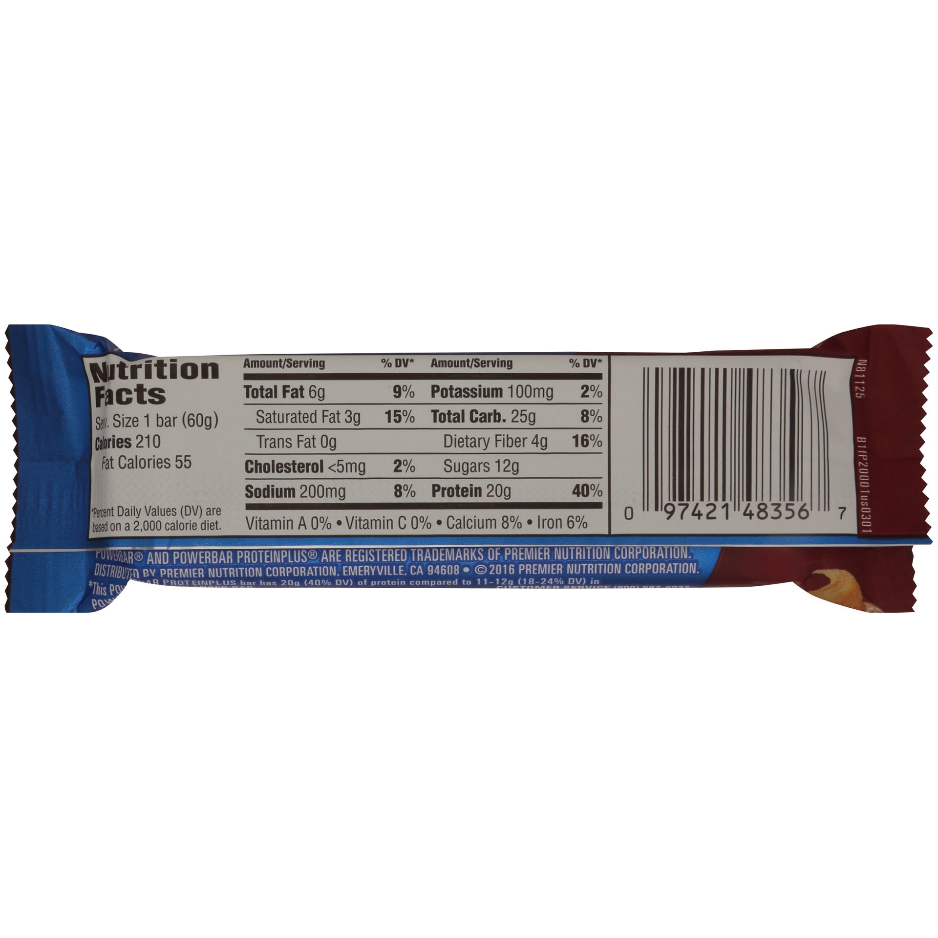 slide 4 of 6, PowerBar Protein Plus Chocolate Peanut Butter Bar, 2.12 oz