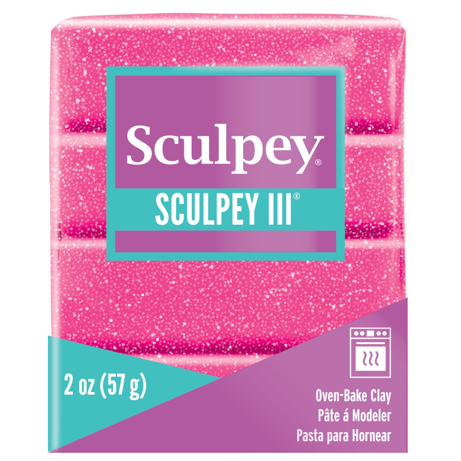 slide 2 of 2, 2oz. Sculpey Iii Glitter Oven-Bake Clay, 2 oz