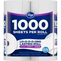 Kroger 1000 Sheets Per Roll Bathroom Tissue