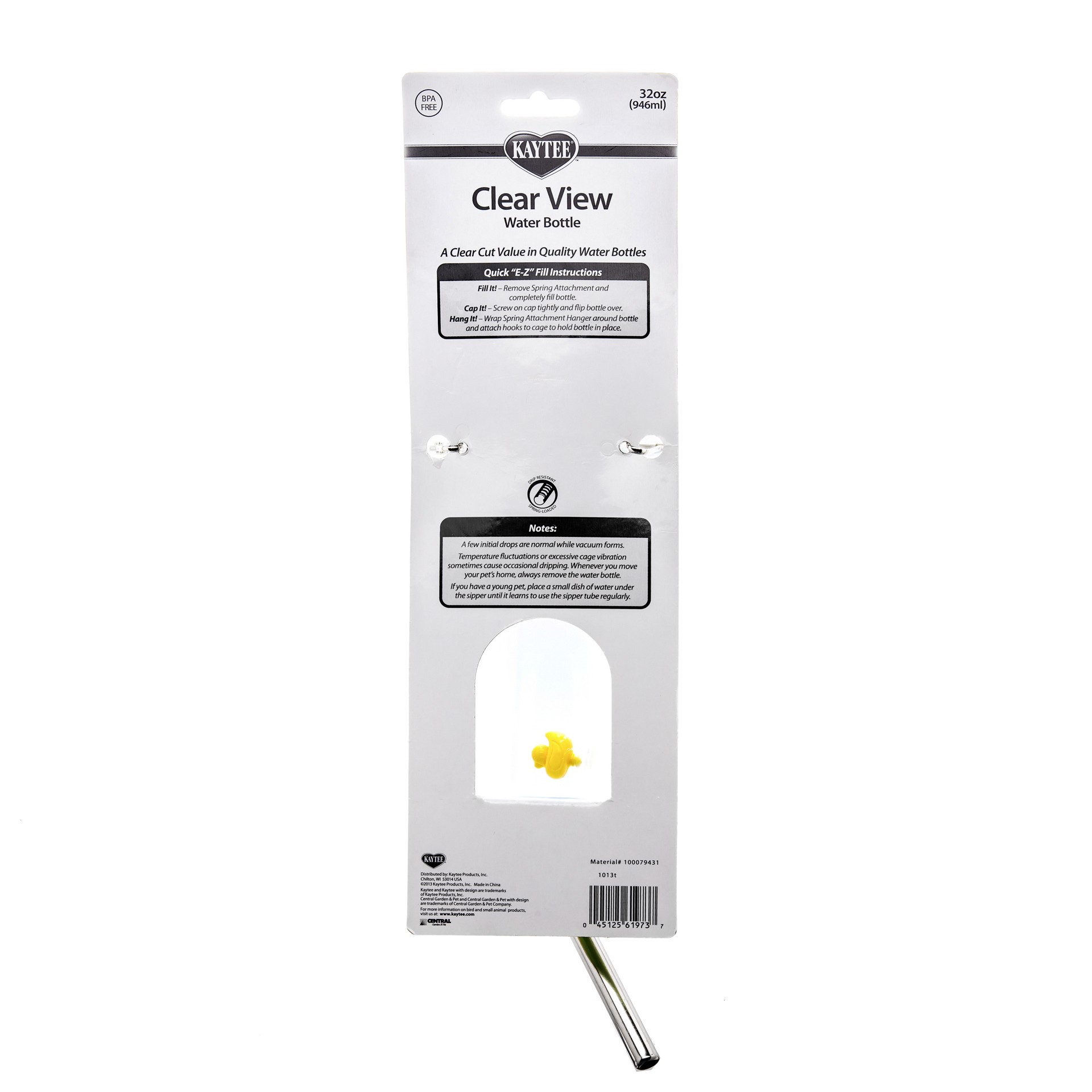 slide 2 of 6, Kaytee Hard Goods Kaytee Clearwater Bottle Single 32 Ounces, 1 ct