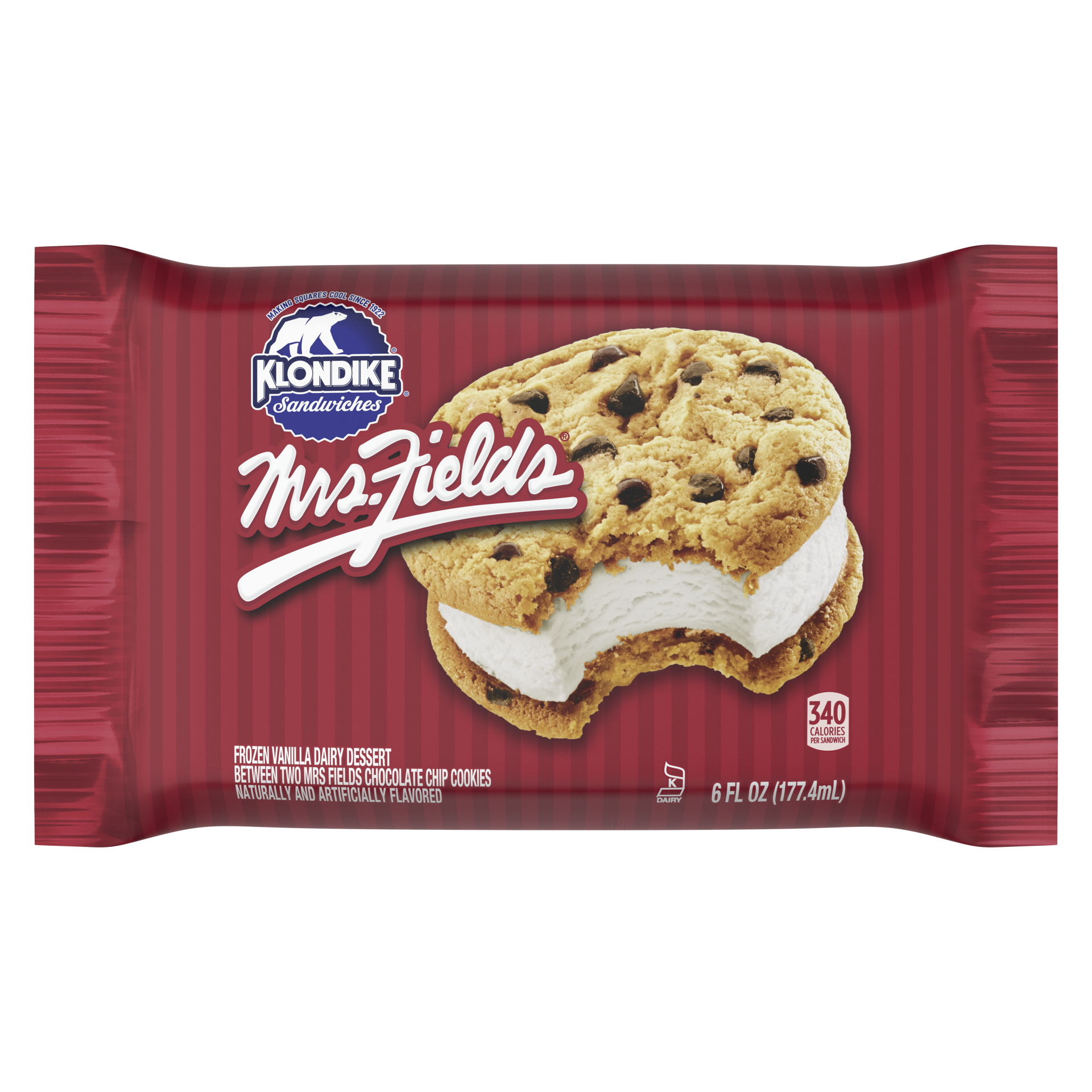 slide 6 of 6, Klondike Frozen Dairy Dessert Sandwiches Mrs.Fields, 6 fl oz, 1 Count, 6 fl oz