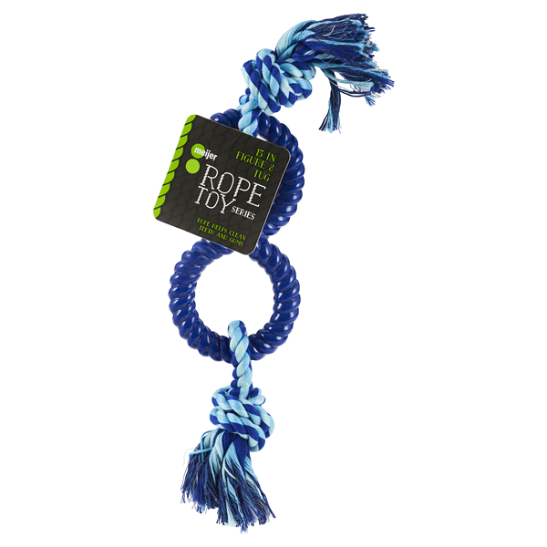 slide 1 of 2, Meijer Figure 8 TPR Tug Rope Dog Toy, 15 in, 1 ct