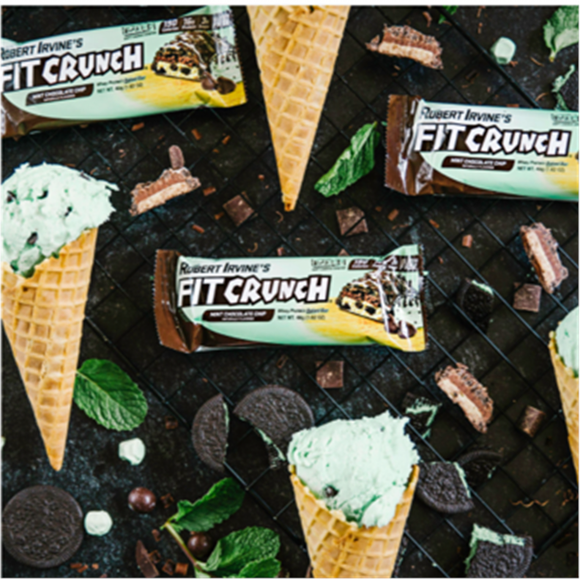 slide 8 of 17, FITCRUNCH High Protein Mint Chocolate Chip Baked Bar 1.62 oz, 1.62 oz