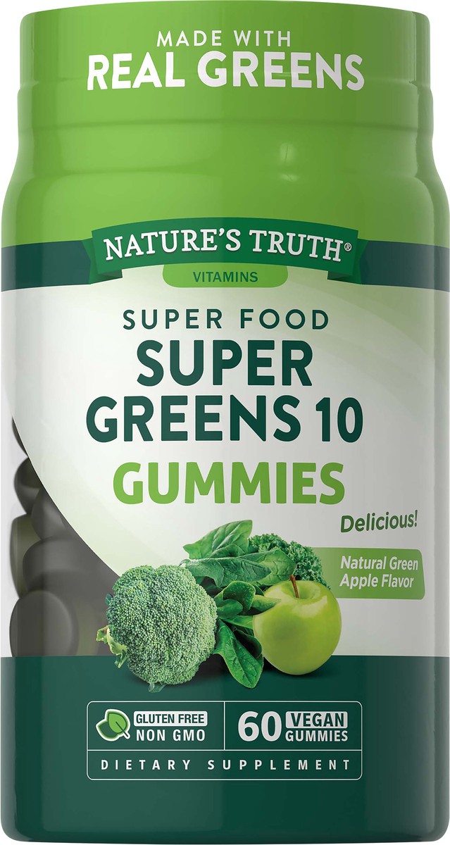 slide 2 of 6, Nature's Truth Natures Truth Super Greens Gummies, 60 ct