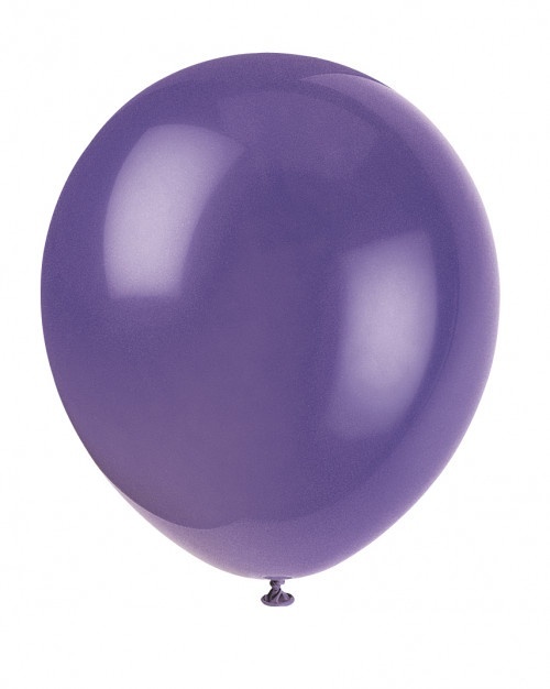 slide 1 of 1, Unique Industries Purple Balloons 12 In, 10 ct