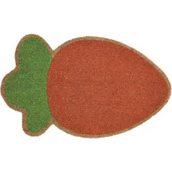Destination Holiday Carrot Shaped Easter Coir Doormat