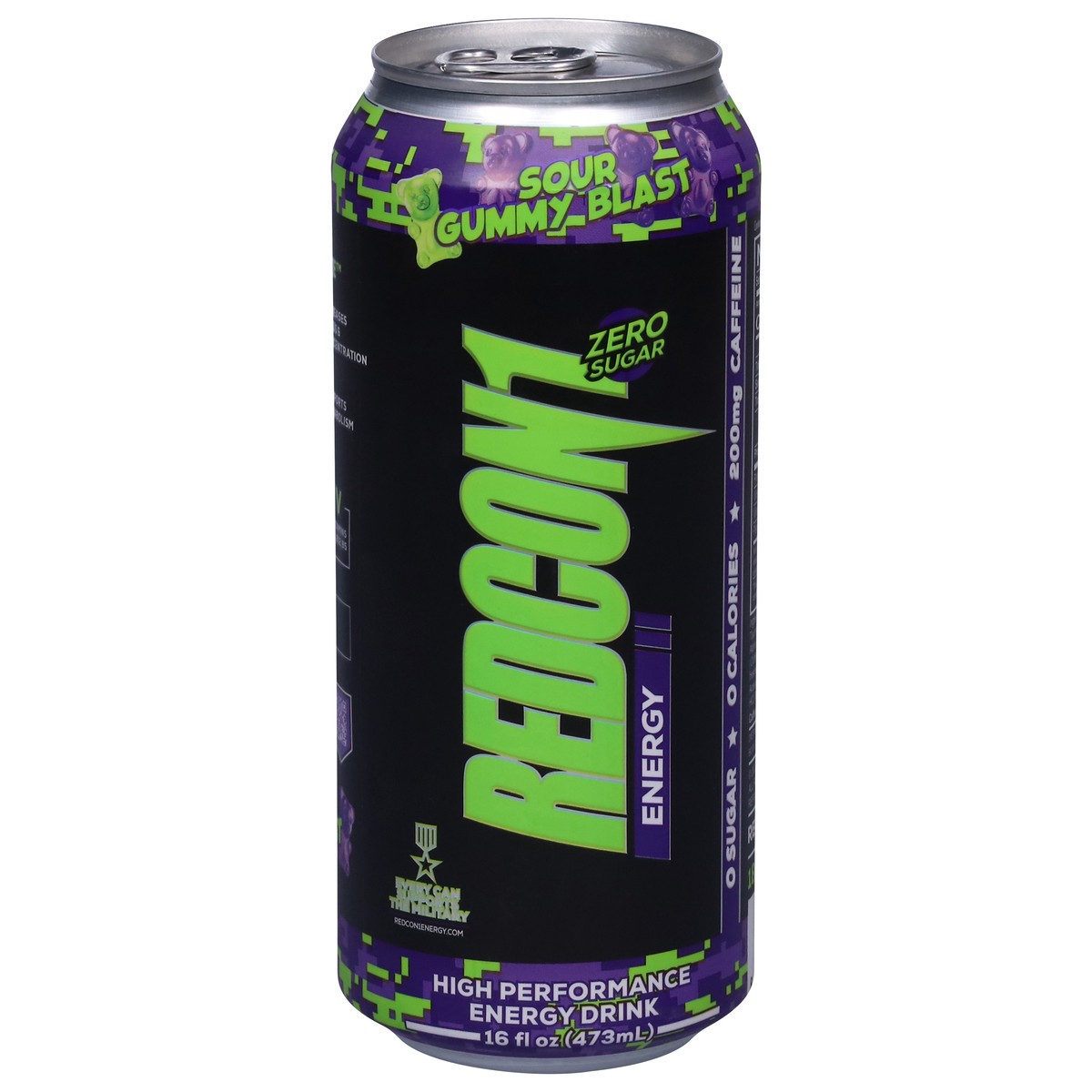 slide 3 of 14, Redcon1 Zero Sugar High Performance Sour Gummy Blast Energy Drink 16 fl oz, 16 fl oz