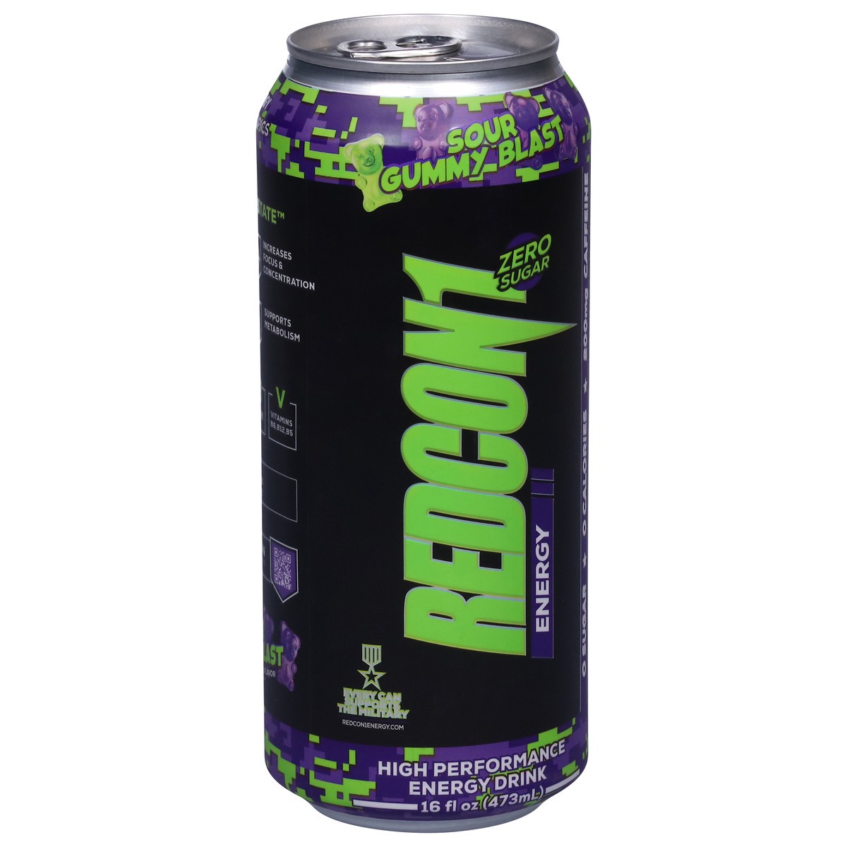 slide 10 of 14, Redcon1 Zero Sugar High Performance Sour Gummy Blast Energy Drink 16 fl oz, 16 fl oz