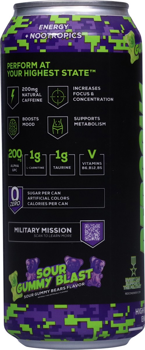 slide 11 of 14, Redcon1 Zero Sugar High Performance Sour Gummy Blast Energy Drink 16 fl oz, 16 fl oz