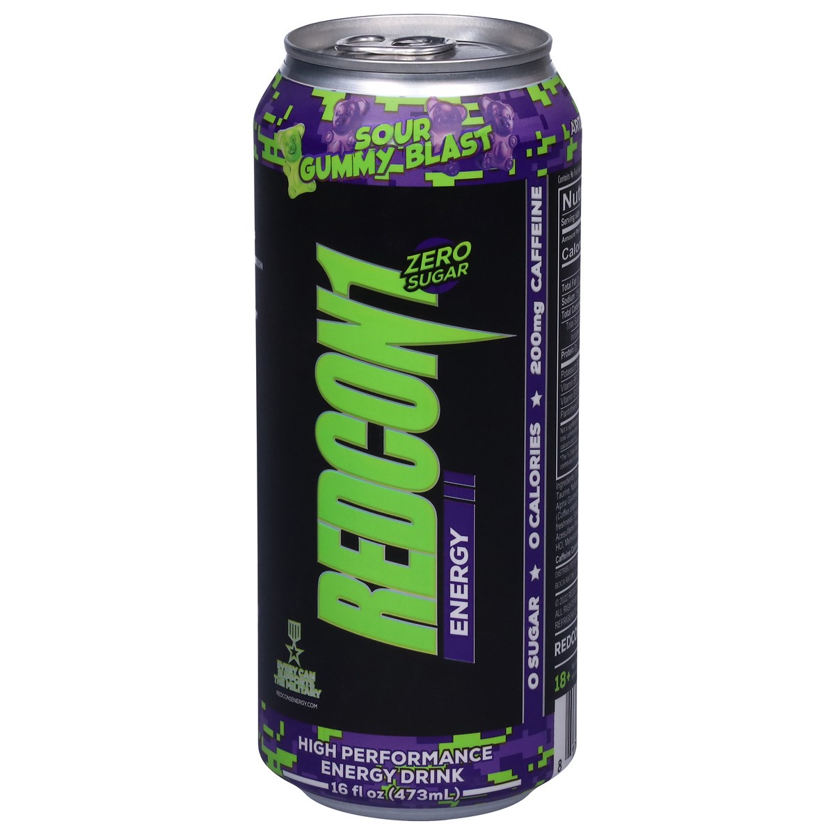 slide 12 of 14, Redcon1 Zero Sugar High Performance Sour Gummy Blast Energy Drink 16 fl oz, 16 fl oz