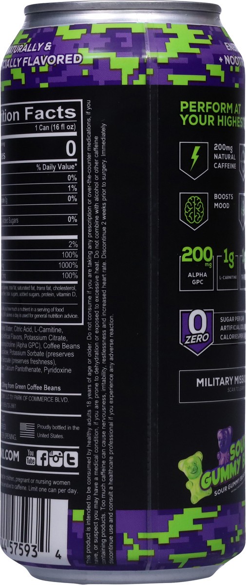 slide 5 of 14, Redcon1 Zero Sugar High Performance Sour Gummy Blast Energy Drink 16 fl oz, 16 fl oz