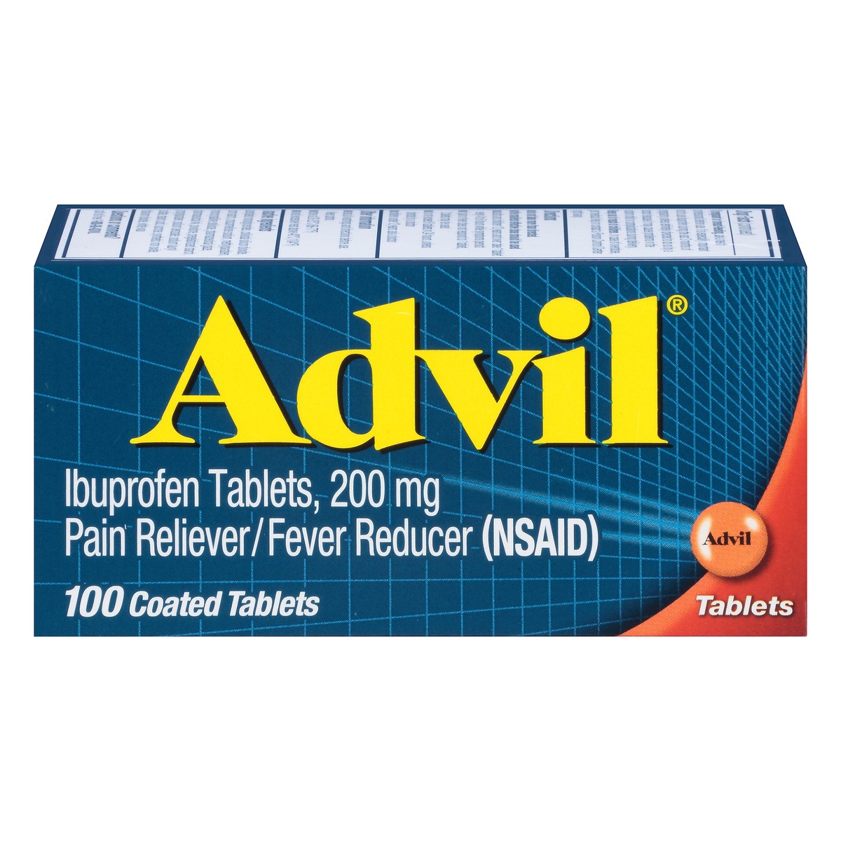 slide 6 of 8, Advil Coated Tablets Pain Ibuprofen 200mg Reliever/Fever Reducer, 100 ct