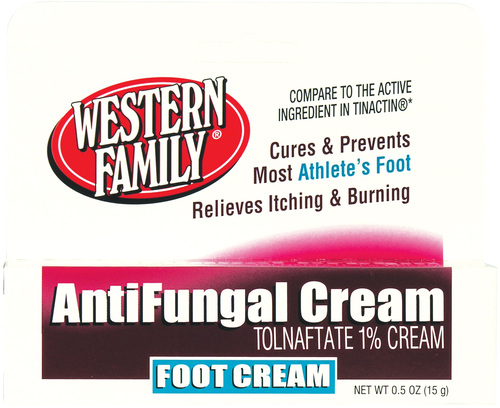 slide 1 of 1, Western Family Antifungal Foot Cream, 0.5 oz