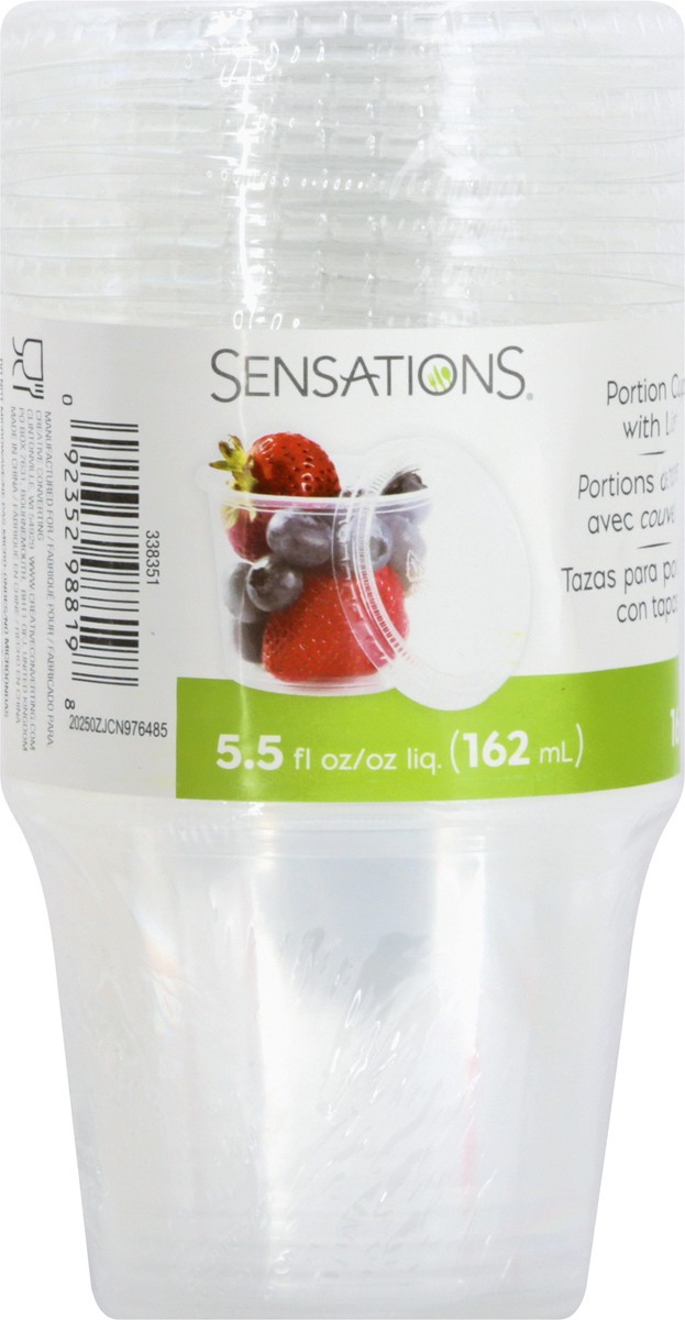 slide 9 of 9, Sensations 5.5 Fluid Ounce Portion Cups with Lids Cup/Tub/Bowl 16 ea, 16 ct