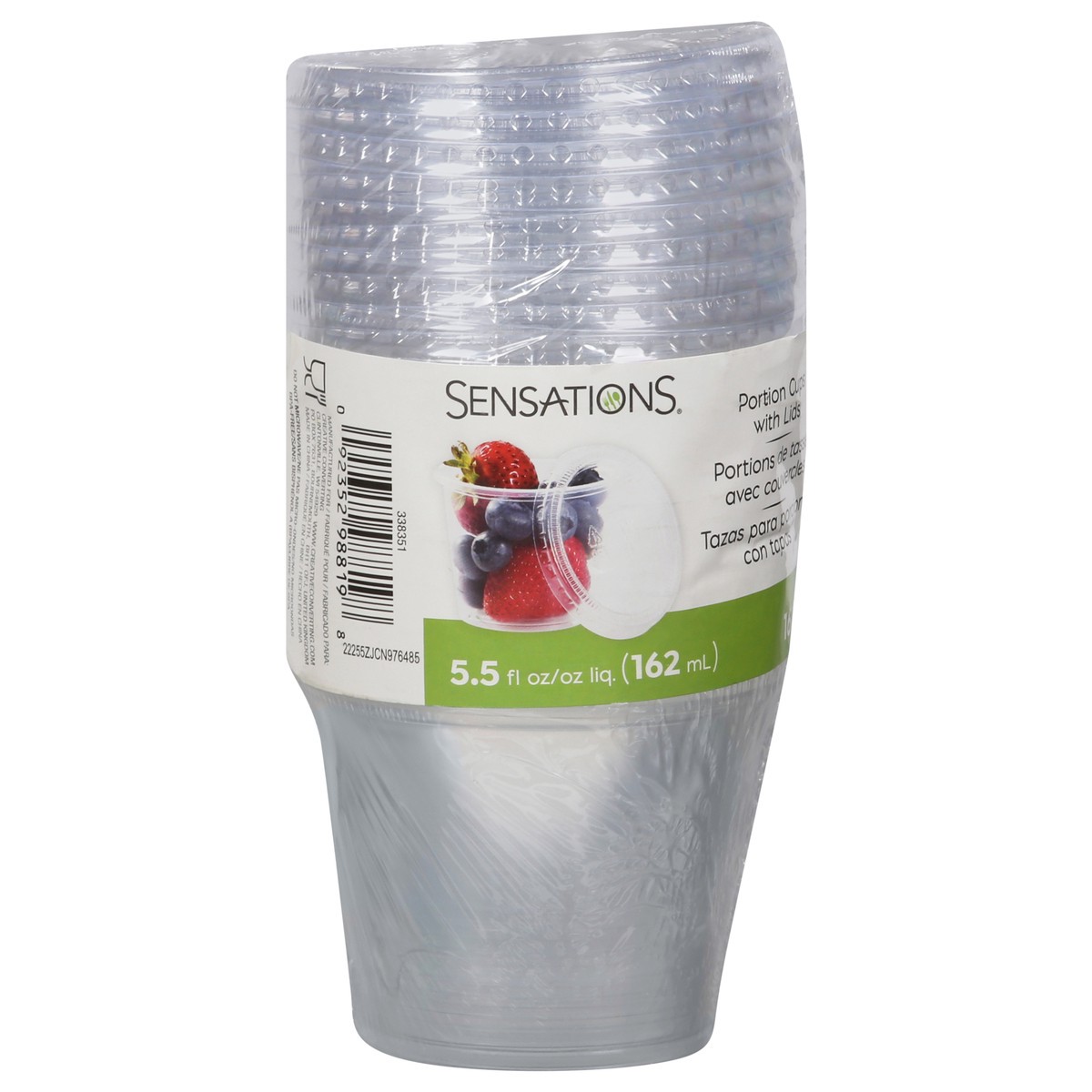 slide 1 of 9, Sensations 5.5 Fluid Ounce Portion Cups with Lids Cup/Tub/Bowl 16 ea, 16 ct