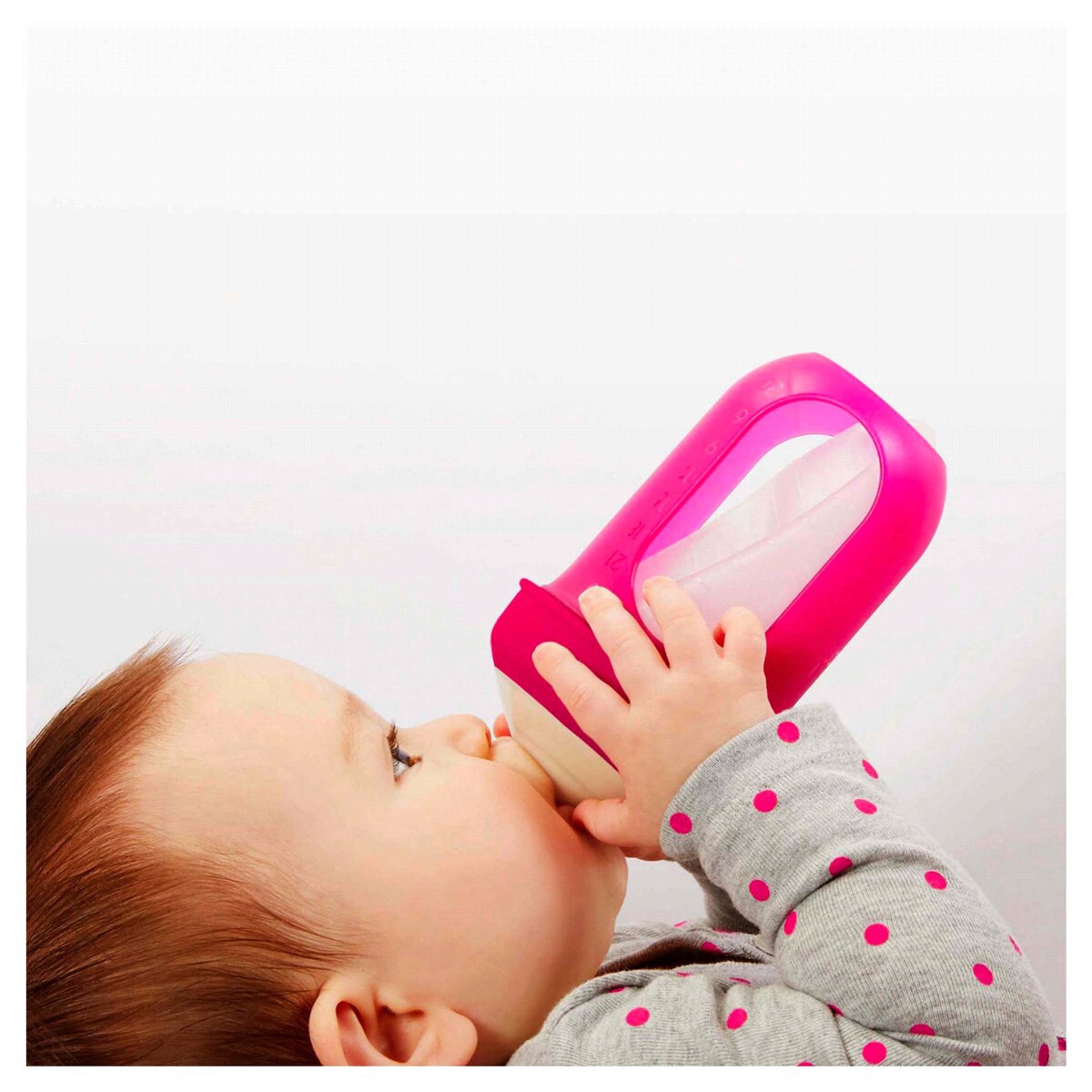 slide 2 of 4, Boon NURSH Reusable Silicone Pouch Bottles, Pink, 3 ct; 8 oz