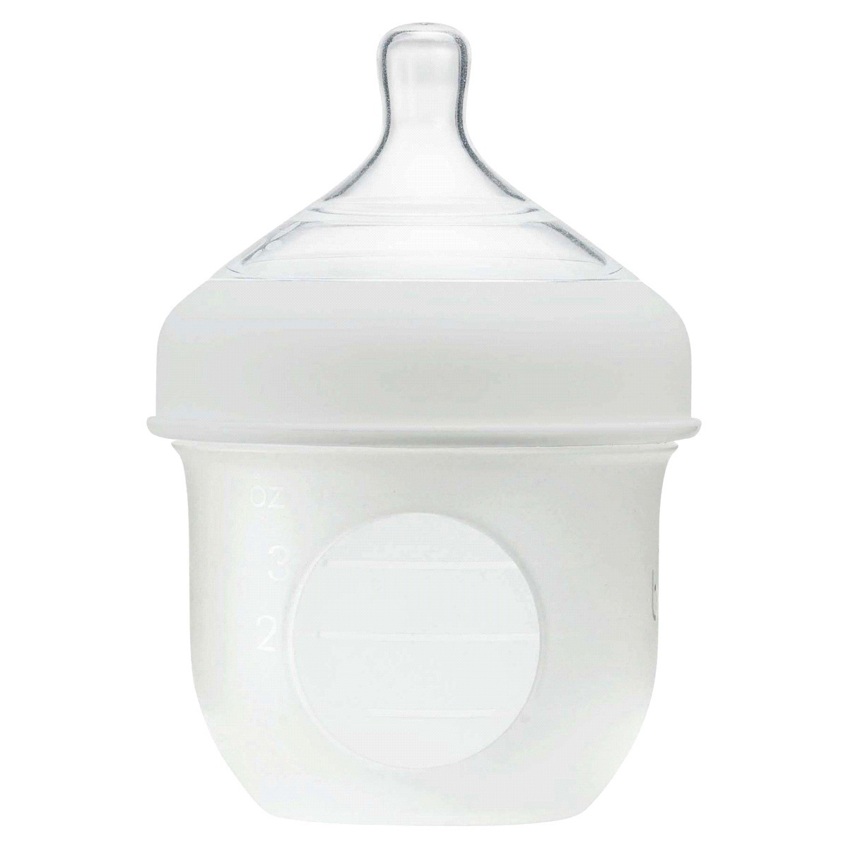 slide 2 of 5, Boon NURSH 4 oz. Silicone Pouch Bottle - Grey, 3 ct